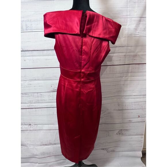 Jessica Simpson red off shoulder dress size 10 night out party - Picture 5 of 9